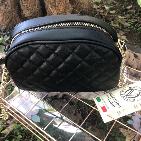 NWT Valentino Orlandi Zip Crossbody-Black-Designed in Italy 🇮🇹 - Picture 3 of 10